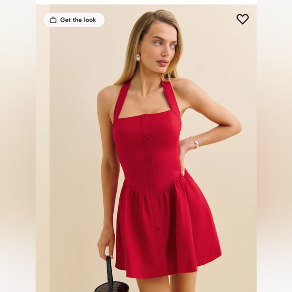 REFORMATION MARIELA LINEN DRESS IN LIPSTICK, SIZE 4 - Picture 5 of 8